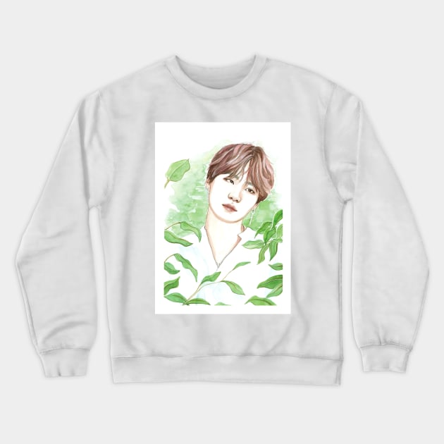 MIN YOONGI SUGA NATURE BOY Crewneck Sweatshirt by NiamhYoungArt